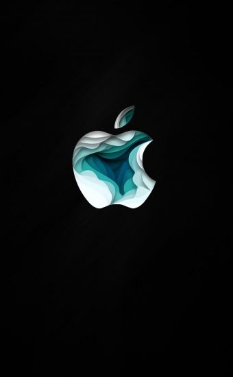 iPhoneXpapers.com | iPhone X wallpaper | bl62-art-apple-logo -minimal-simple-dark