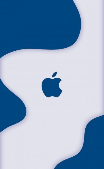 apple logo wallpaper blue