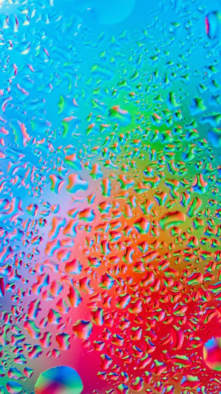 Color Water Drops iPhone 7 Wallpaper