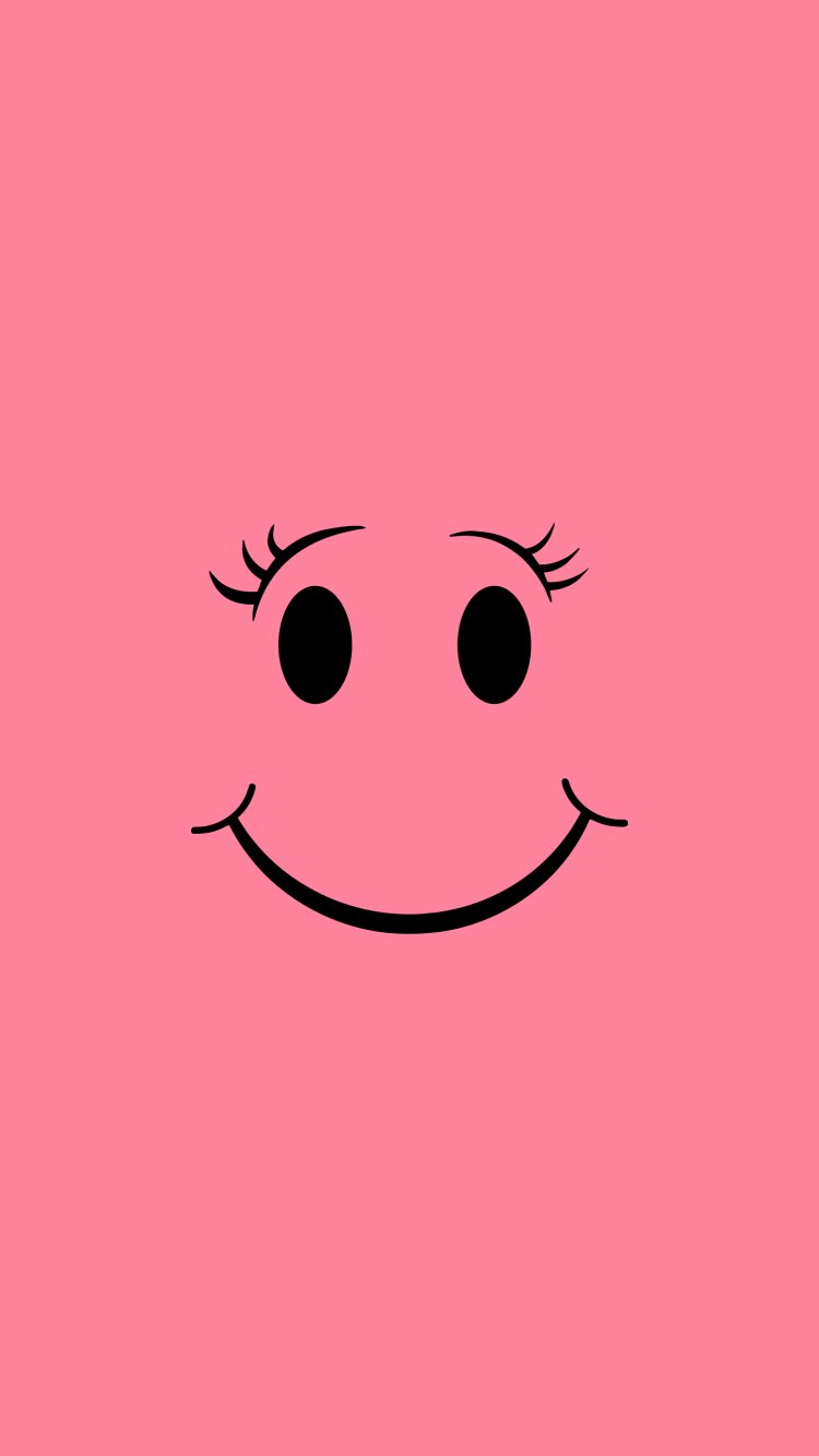 Pink Smile iPhone 7 Wallpaper 750x1334