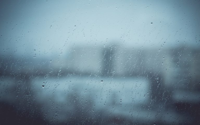 Blue Rain Day Water Drops Teardrops Wallpaper [2560x1600]