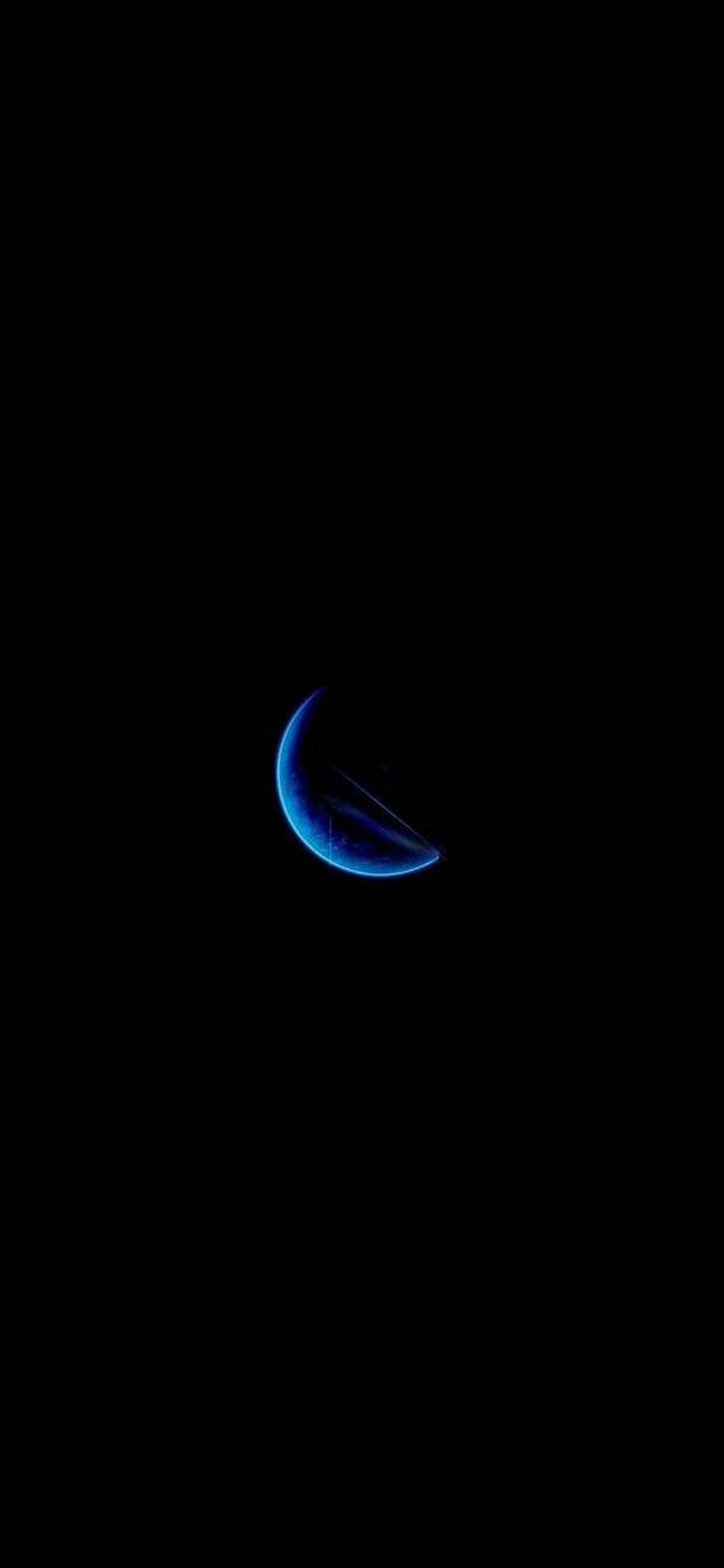 black and blue wallpaper moon