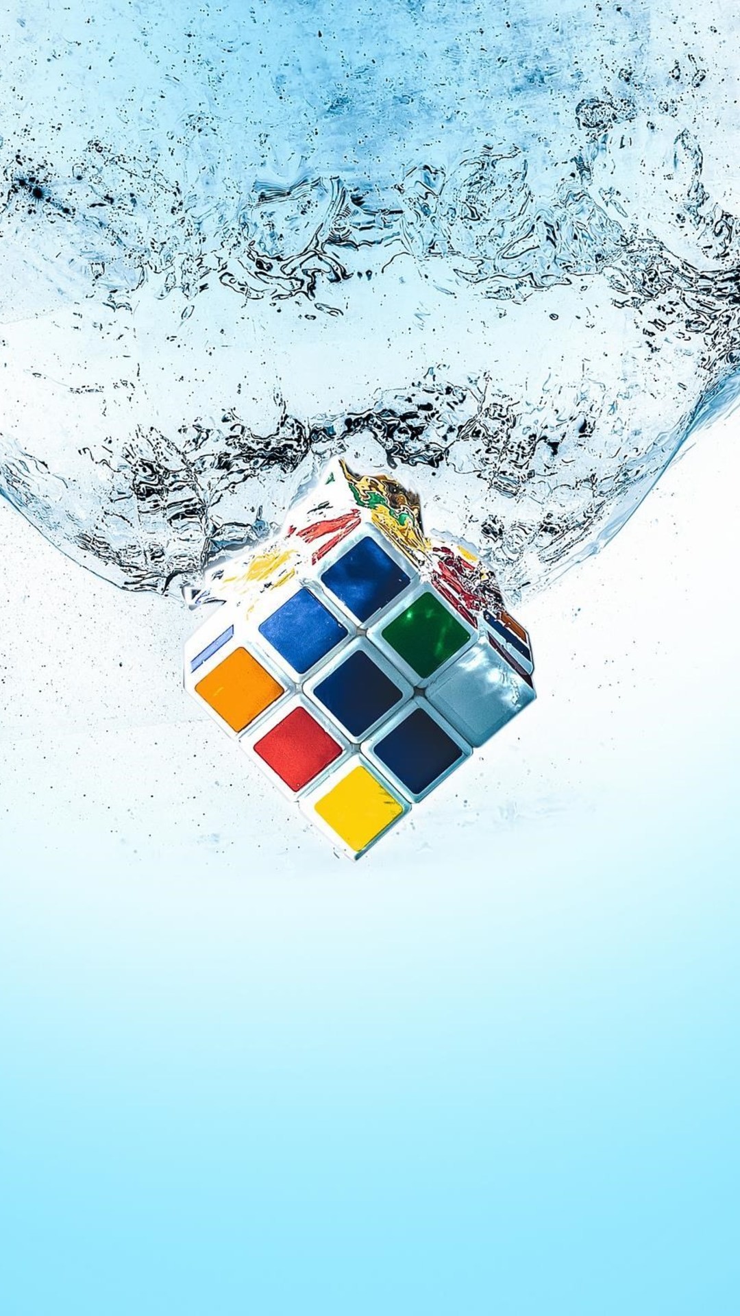 Rubiks Cube Splash Qu Wallpaper 1080x1920