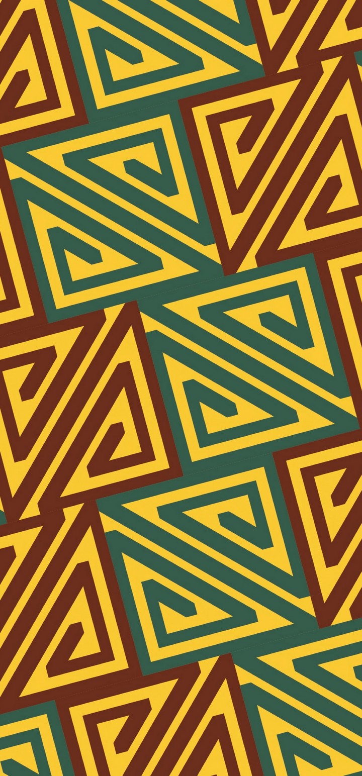 Patterns Shape Yellow Wallpaper - [720x1544]